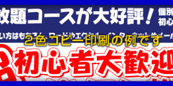 2色コピー印刷の例です